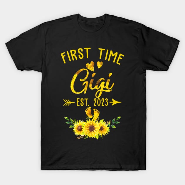 First Time Gigi Est 2023 Sunflower Promoted To Gigi T-Shirt by Bruce D Hubbard